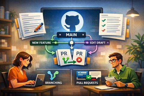 GitHub for writers: Branches and Pull Requests
